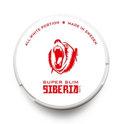 Siberia -80 ℃ All White Super Slim Nicotine 33mg/g snus